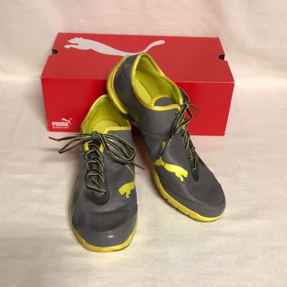 Puma Future Cat SuperLT Mens Sneakers - Size 13 Steel Gray-Blazing Yellow